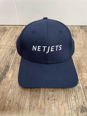 Netjets Navy Blue Hat Golf Hat NWT NEW Adjustable Cap